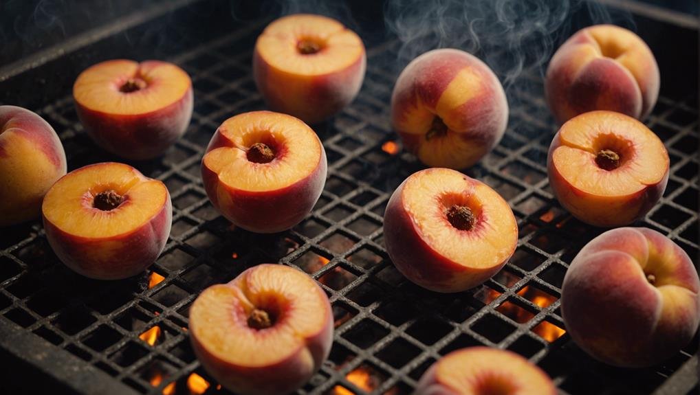 juicy flavorful peaches smoked