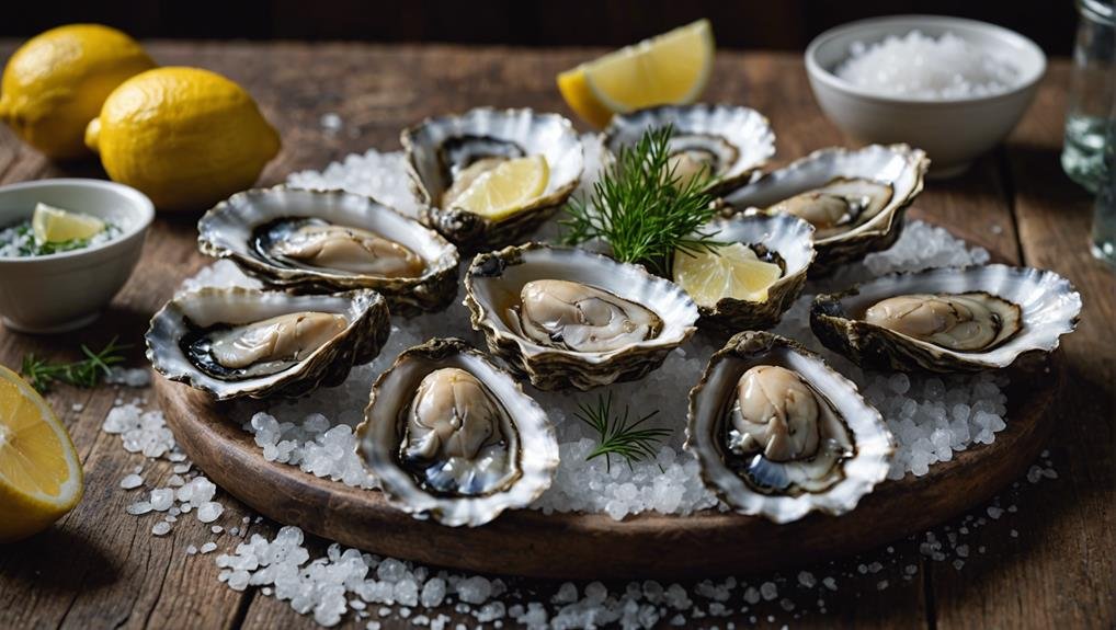 preparing fresh oysters dish