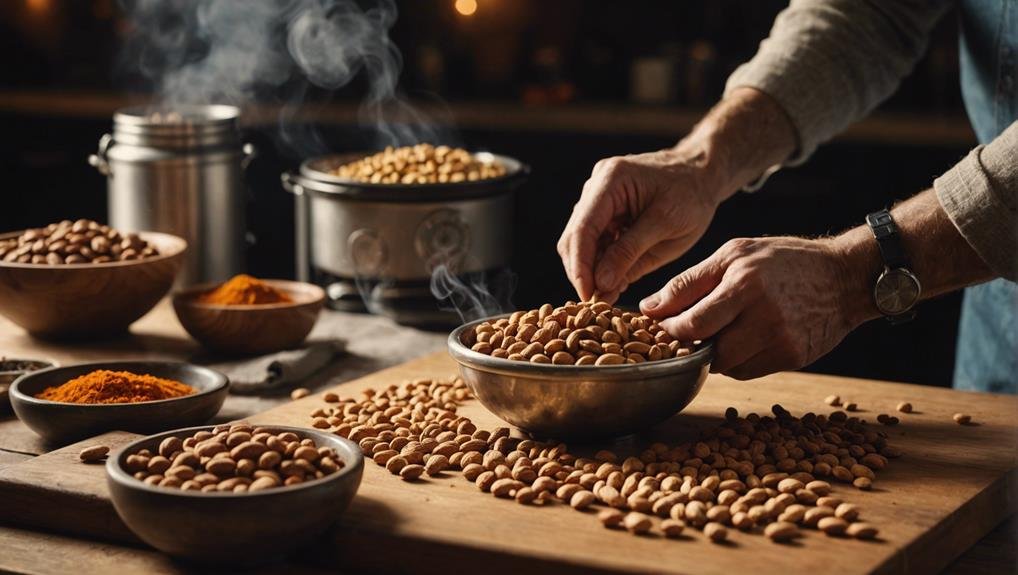 roasting peanuts for snacking