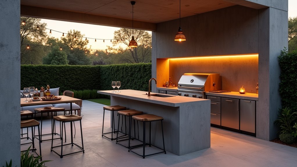 concrete kitchens redefine outdoor design