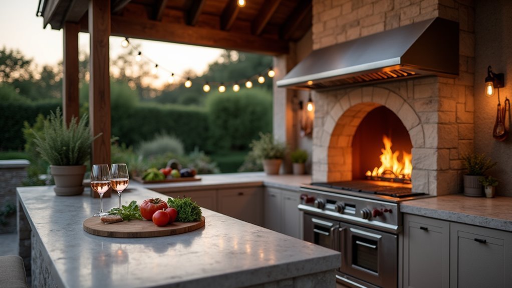 concrete outdoor kitchen design