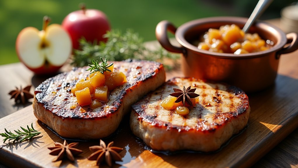 grilled pork chops with chutney