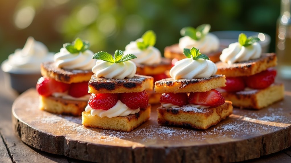 grilled strawberry shortcake skewers