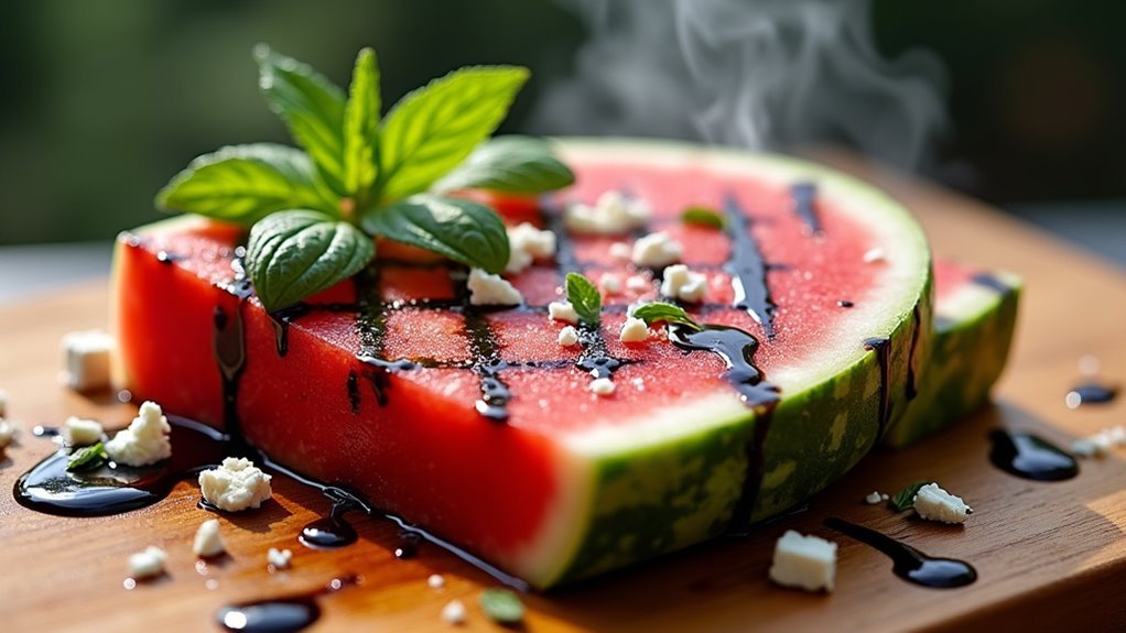 grilled watermelon with glaze