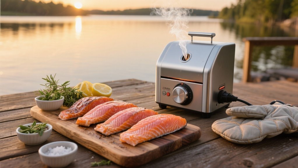 compact electric fish smokers