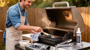 cleaning a charcoal grill tips