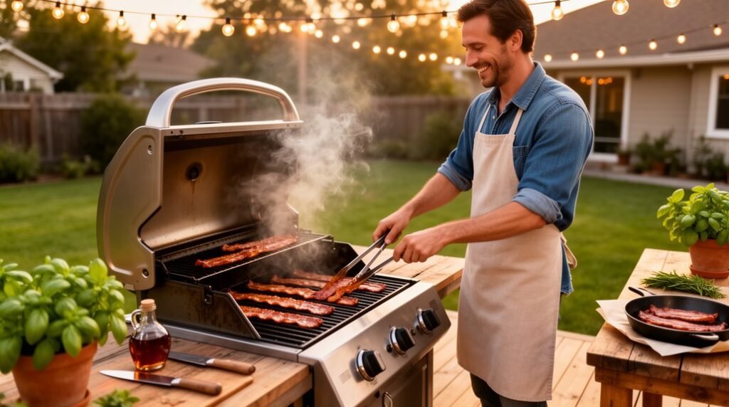 grill bacon until crisped perfection