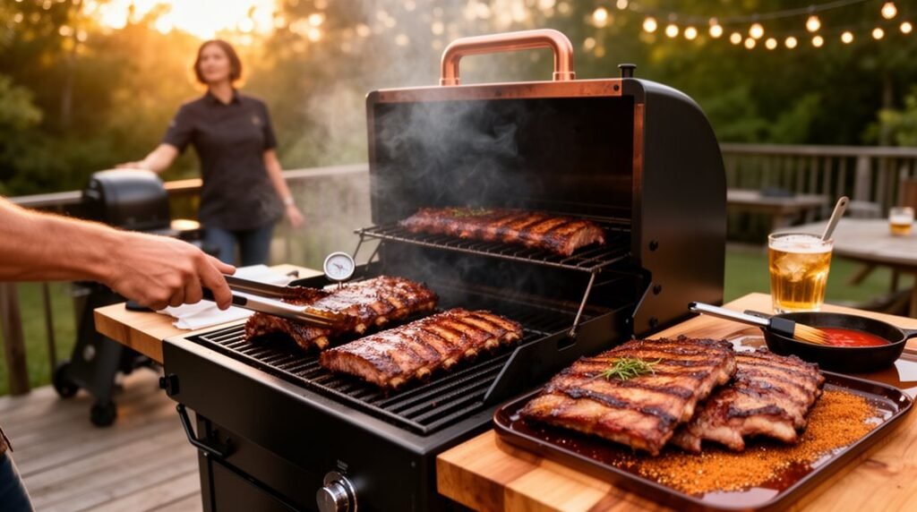 grill cooked beef rib technique