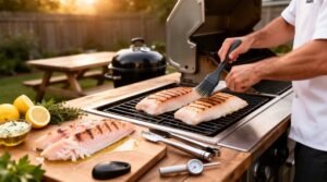 grill halibut with precision