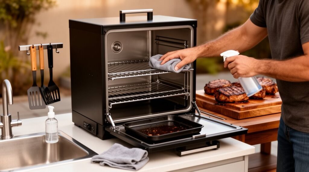 how to clean electric smoker