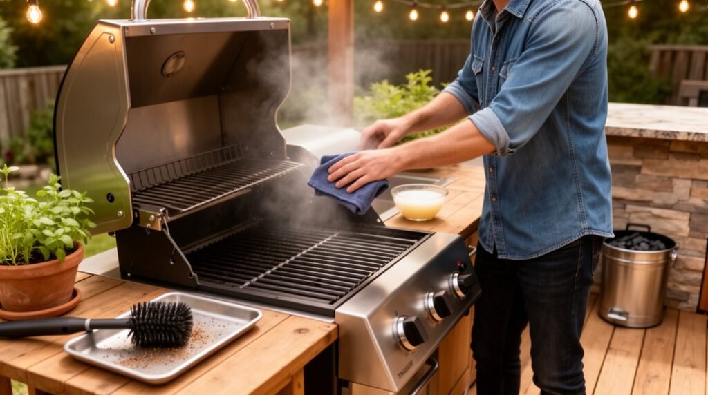 how to clean traeger grill