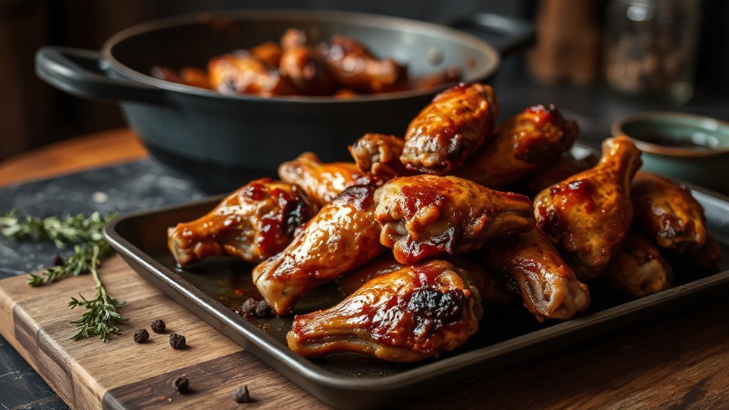 preheat oil arrange wings vorsely