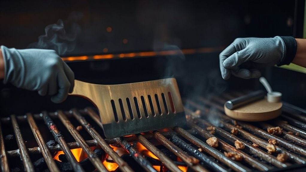 preheat scrape oil season finish