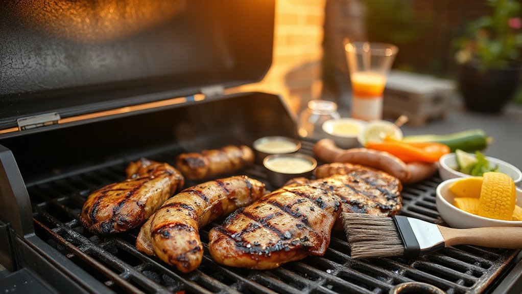 quick clean grill after cookout