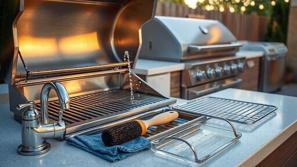 rinse dry store grill parts