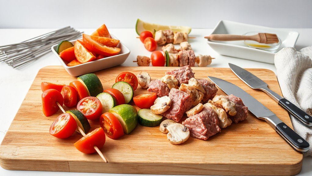 soak sticks uniform pieces balanced skewers