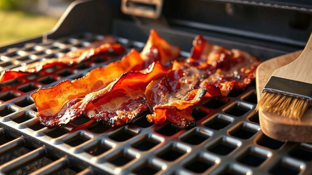 steady 350 f indirect bacon grilling