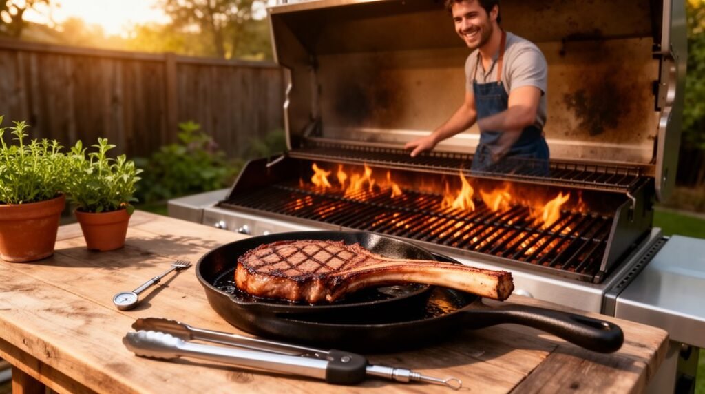 tomahawk steak gas grilling instructions