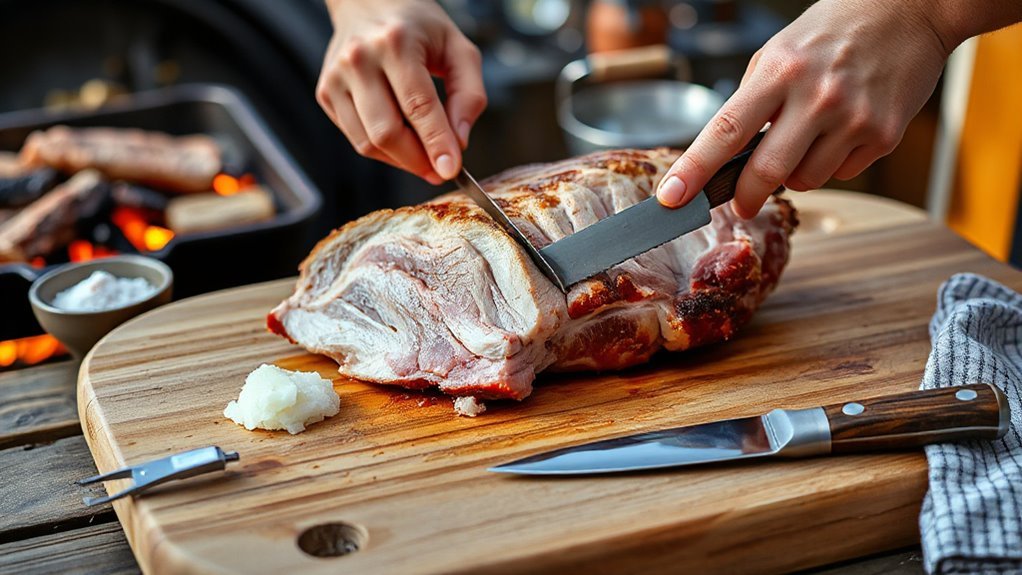 trimmed pork butt with mustard rub