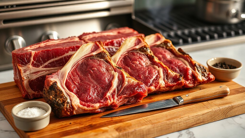 well marbled rib cut prep